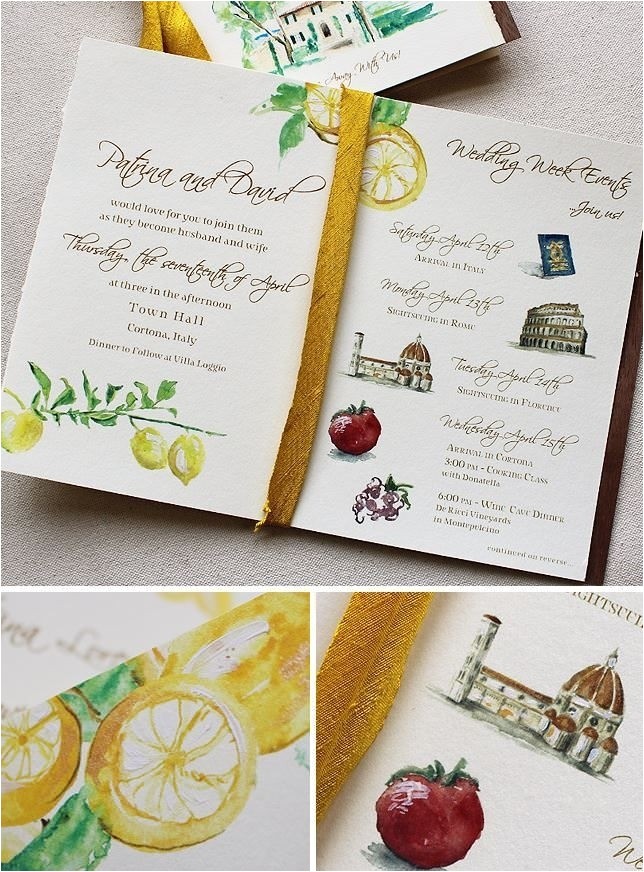 Italian themed Wedding Invitations Italian themed Wedding Invitations Cobypic Com