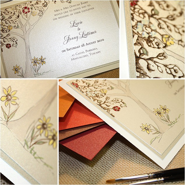 Italian themed Wedding Invitations Tuscan Landscape Custom Wedding Invitationmomental Designs