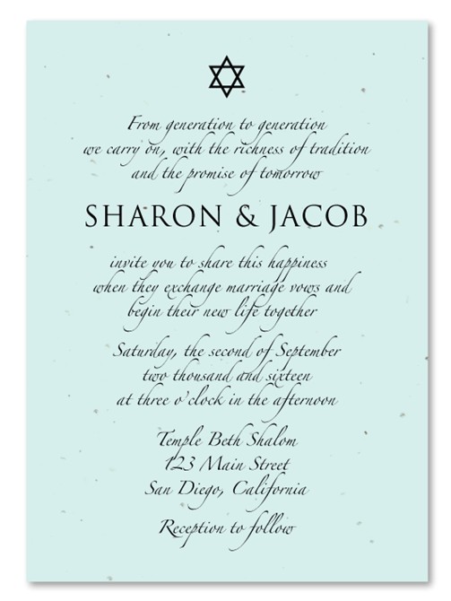Jewish Wedding Invitation Templates Jewish Wedding Invitations Sacred Star Of David by
