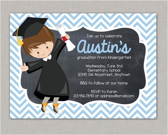 Kindergarten Graduation Party Invitations Kindergarten Graduation Invitation Preschool Graduation