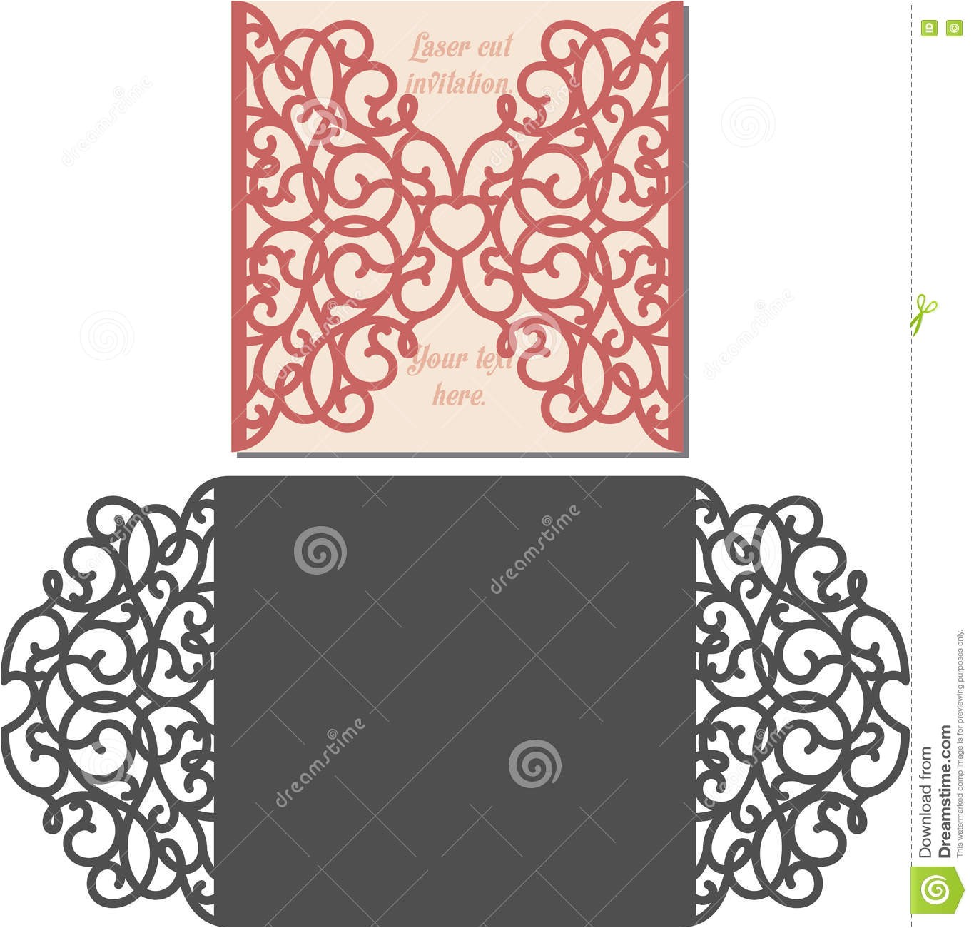 Laser Cut Wedding Invitation Templates Laser Cut Envelope Template for Invitation Wedding Card