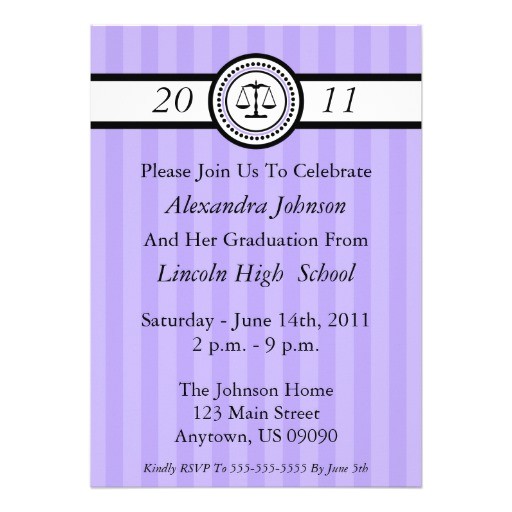 Law School Graduation Invitations Templates Doctoral Graduation Announcement Examples Ehow Party