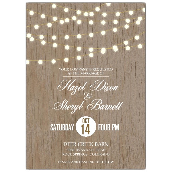 Lesbian Wedding Shower Invitations Under the Lights Lesbian Wedding Invitations Paperstyle