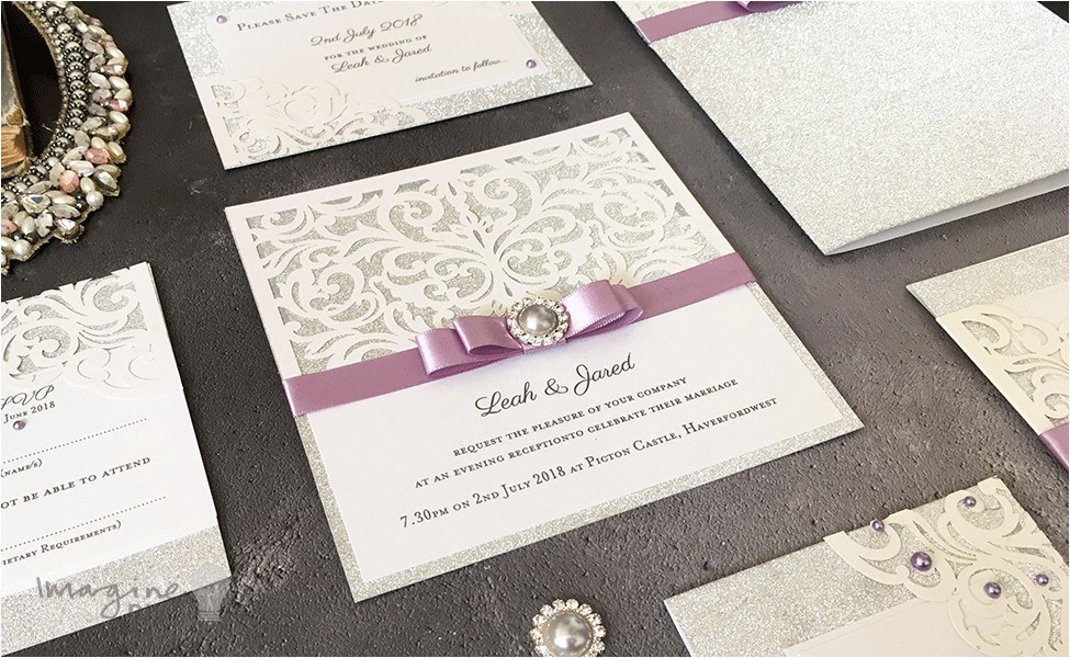 Lilac and Silver Wedding Invitations How to Make Sparkling Laser Cut Wedding Stationery