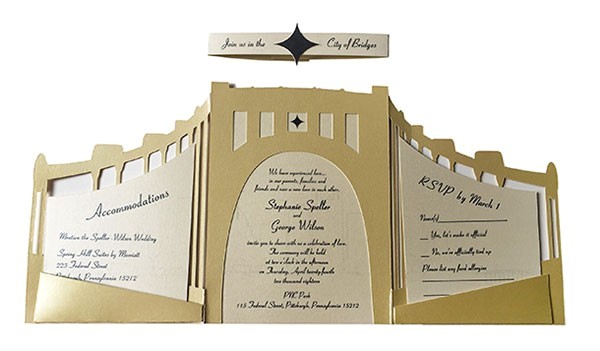 Local Places for Wedding Invitations Unique Wedding Invitations From Local Artists Wedding