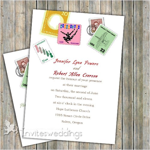 Love Stamps for Wedding Invitations Love Postage Stamps Wedding Invitation Iwi048 Wedding