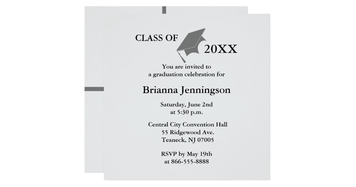 Make My Own Graduation Invitations Create Your Own Graduation Invitation 3 Zazzle