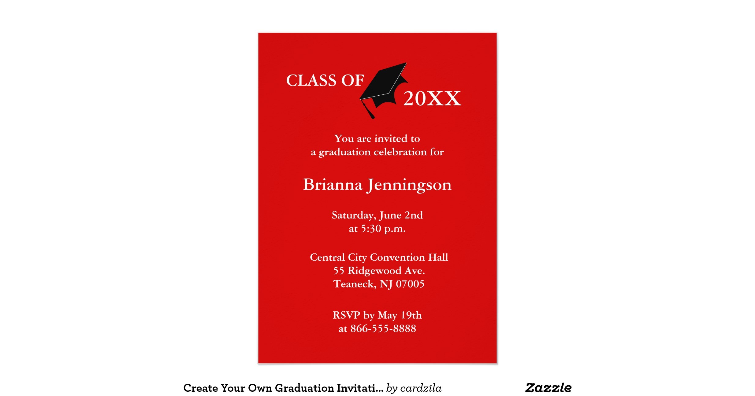 Make My Own Graduation Invitations Create Your Own Graduation Invitation 6