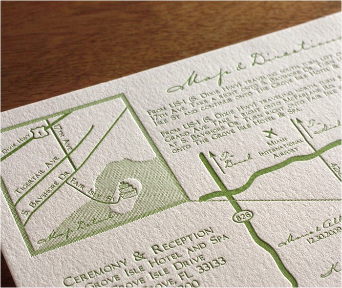 Map Cards for Wedding Invitations Lead the Way to Your Wedding with Maps Letterpress Maps