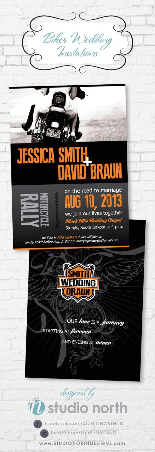 Marriage Harley Davidson Wedding Invitations 17 Best Ideas About Motorcycle Wedding On Pinterest
