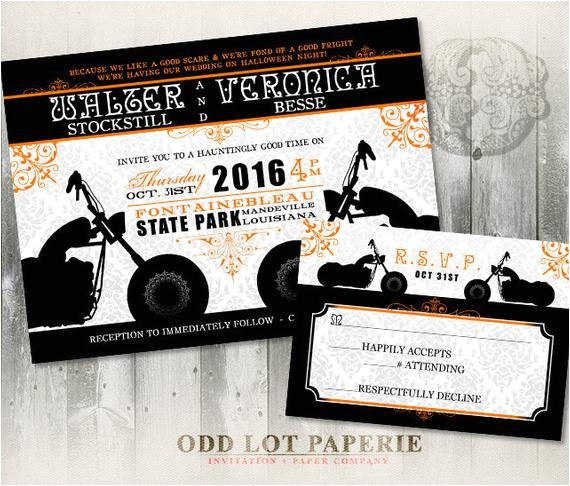 Marriage Harley Davidson Wedding Invitations Motorcycle Wedding Invitations Biker Wedding Invitation