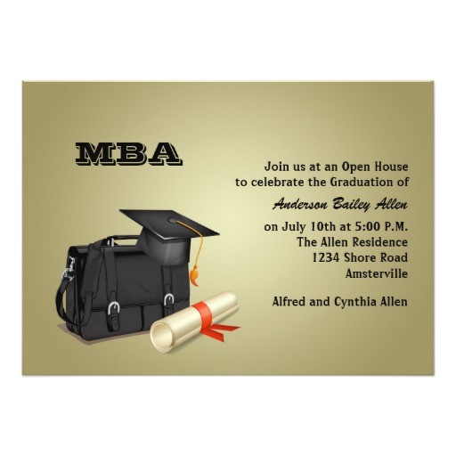 Mba Graduation Party Invitations Business Graduate Graduation Invitation Zazzle