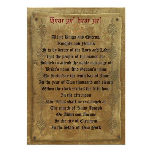 Medieval Wedding Invitations Wording Medieval Wedding Invitation Decree Template Zazzle Medieval Wedding Invitations Wording Medieval Wedding Invitation Decree Template Zazzle