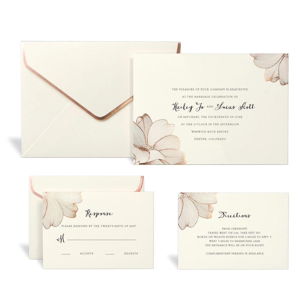 Michaels Printable Wedding Invitations Shop for the Rose Gold Floral Wedding Invitation Kit by