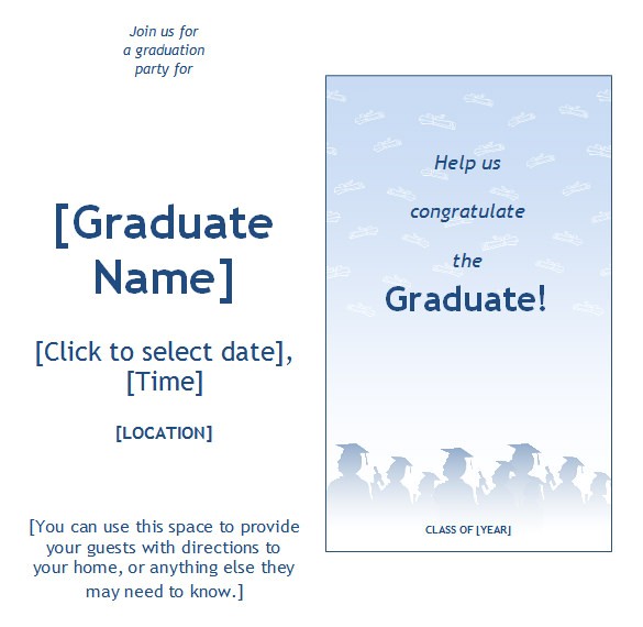 Microsoft Word Templates Graduation Invitations 50 Microsoft Invitation Templates Free Samples