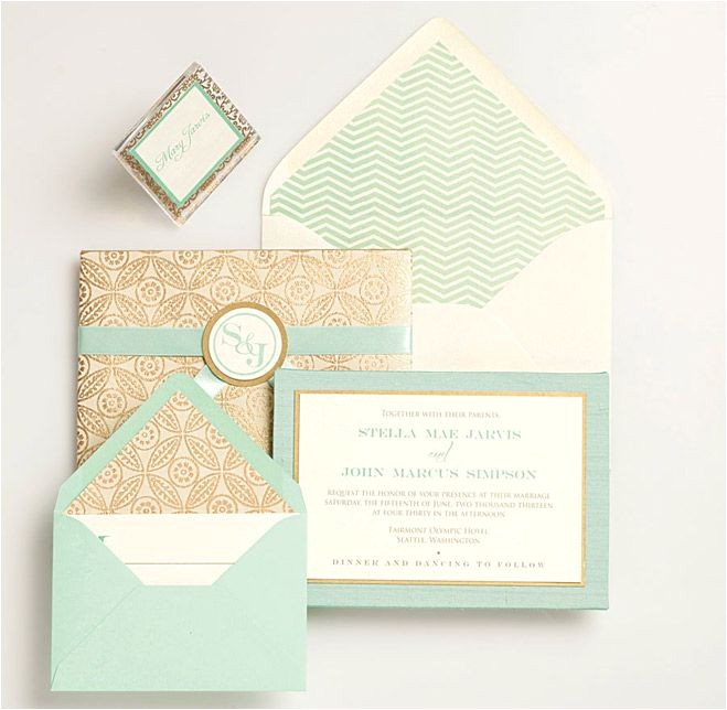 Mint and Gold Wedding Invites 324 Best Hot Wedding Trends for 2013 1 the Color Mint