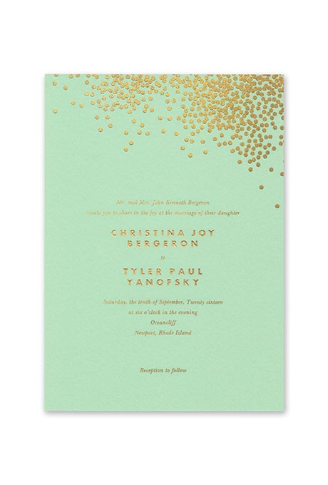 Mint and Gold Wedding Invites Mint and Gold Wedding Invitation Wedding Invites