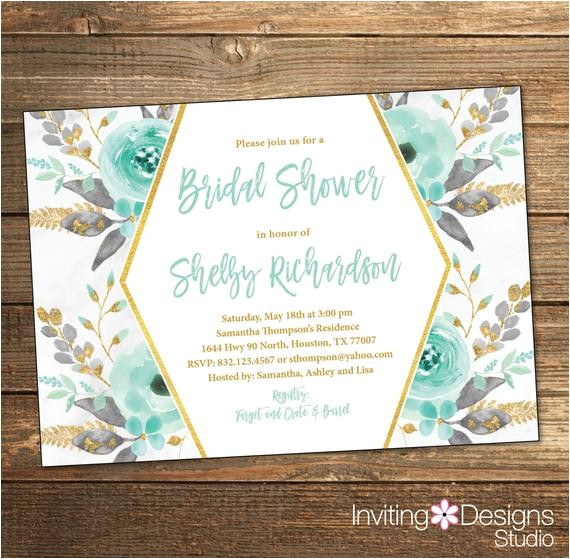 Minted Wedding Shower Invitations Mint Bridal Shower Invitation Bridal Shower Invitation Mint