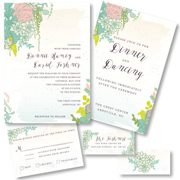 Mixbook Wedding Invitations Succulence Photobook and Wedding Invitations for Mixbook