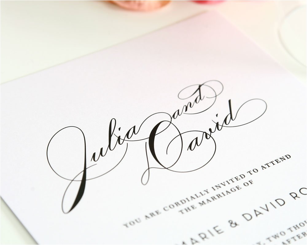 Modern Wedding Invitation Fonts top 10 Wedding Invitations with Script Wedding Invitations