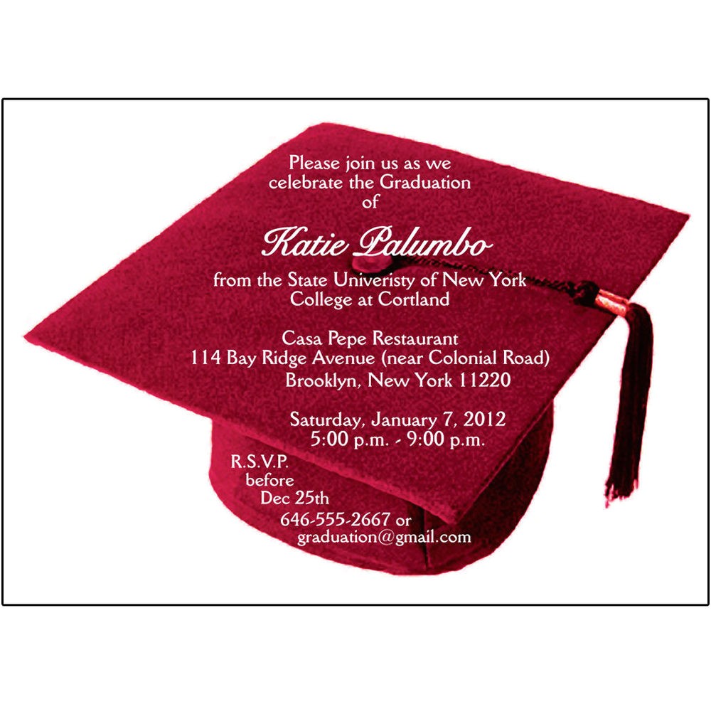 Monogrammed Graduation Invitations 25 Personalized Graduation Party Invitations Graduation