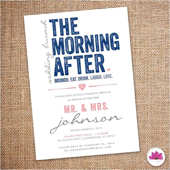 Morning Wedding Invitations the Morning after Wedding Brunch Invitation 5 by