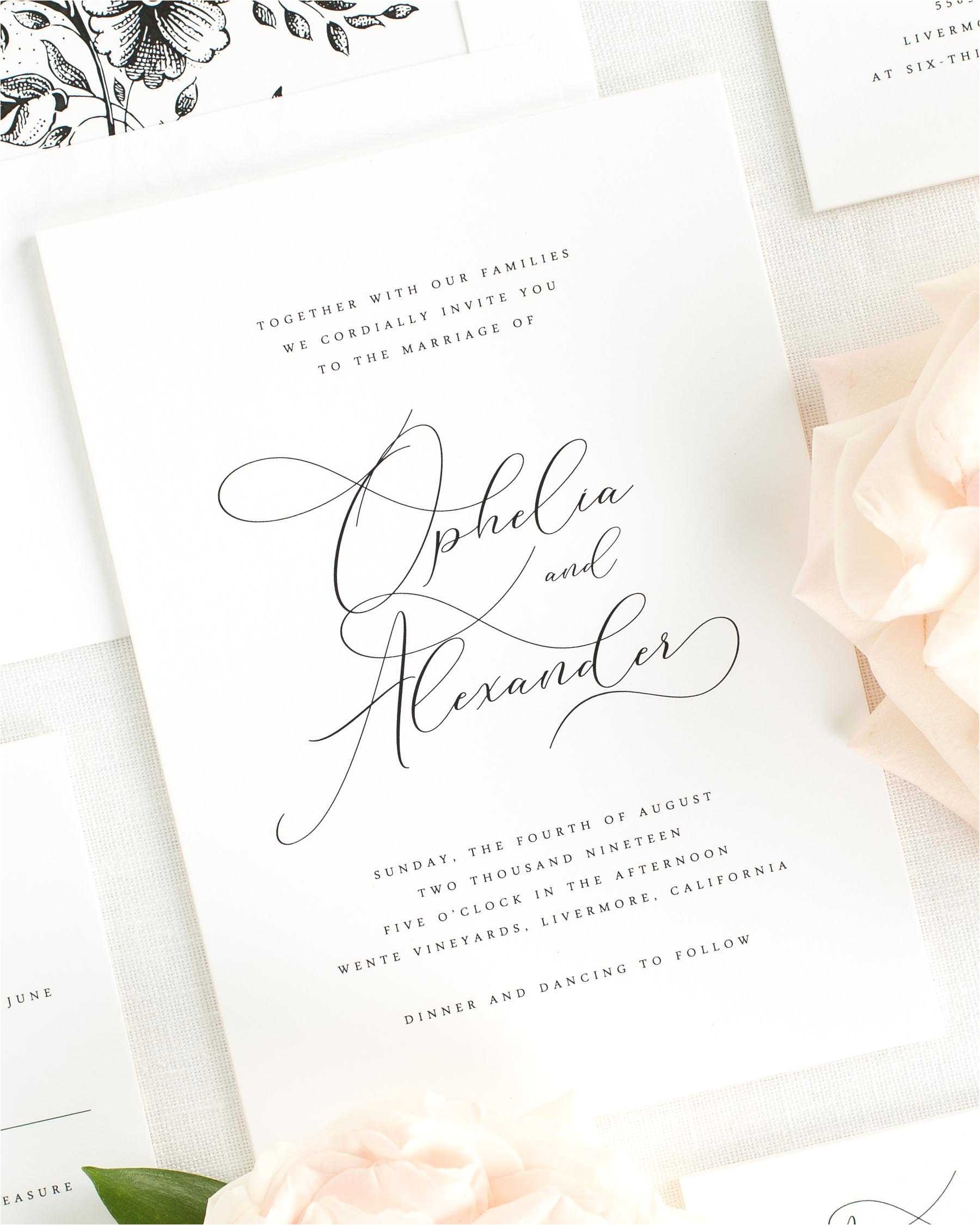 Multi Color Wedding Invitations Multi Color Wedding Invitations New Ophelia Wedding