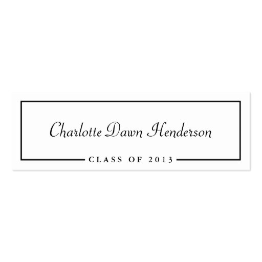 Name Cards for Graduation Invitations Graduation Announcement Name Card Border Class Of Pack Of
