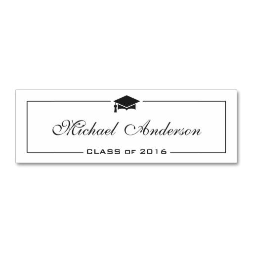 Name Cards for Graduation Invitations Graduation Name Card Elegant Classic Insert Card Cards