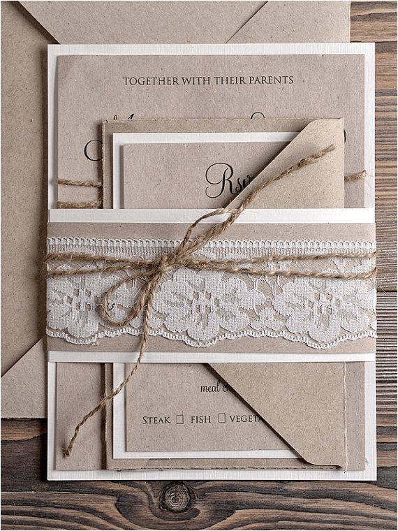 Natural Paper Wedding Invitations Natural Recycling Paper Wedding Invitation by