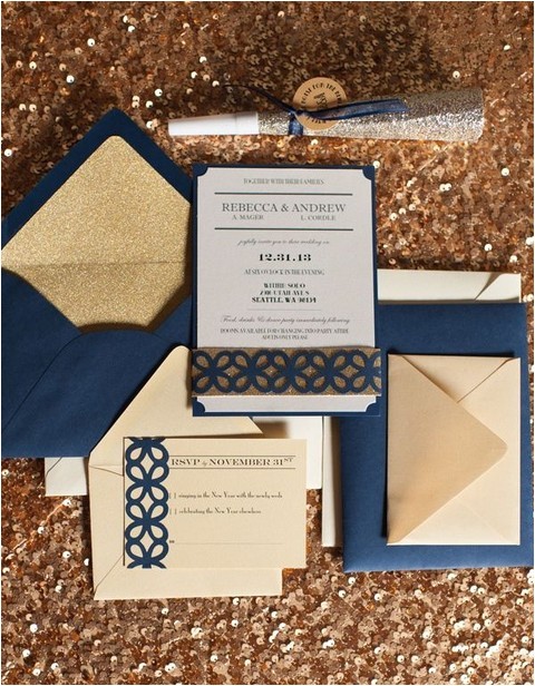 Navy Blue and Rose Gold Wedding Invitations 55 Elegant Navy and Gold Wedding Ideas Happywedd Com