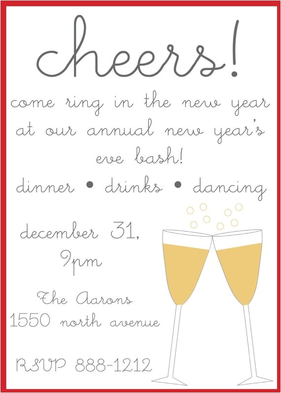 New Years Eve Wedding Invitations Wording Items Similar to New Year 39 S Eve Party Invitations On Etsy