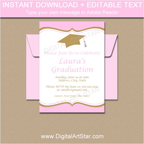 Ohio State Graduation Party Invitations Graduation Invitation Templates Digital Art Star