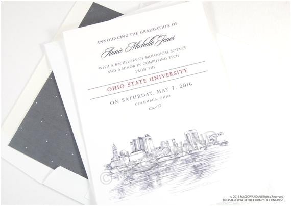 Ohio State Graduation Party Invitations Ohio State University Graduation by Magicwanduniversity On