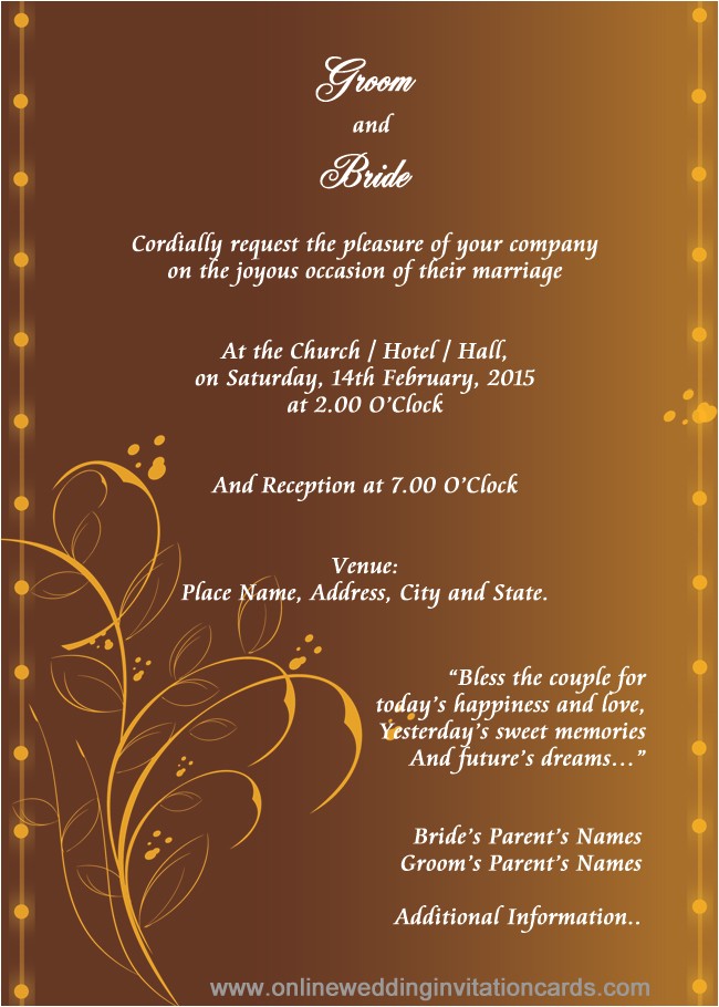 Online Editable Wedding Invitation Cards Free Download Hindu Wedding Invitation Templates Sunshinebizsolutions Com