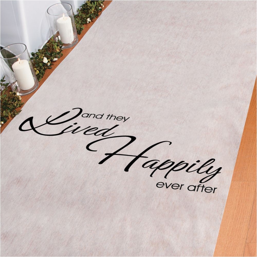 Oriental Trading Company Wedding Invitations and they Lived Happily Ever after Aisle Runner Party