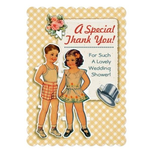 Paper Dolls Wedding Invitations 17 Best Images About Vintage Bridal Shower Invitations On