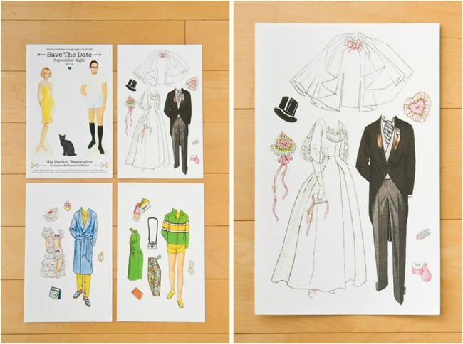 Paper Dolls Wedding Invitations Creative Ideas for Wedding Invitations Printingdeals org