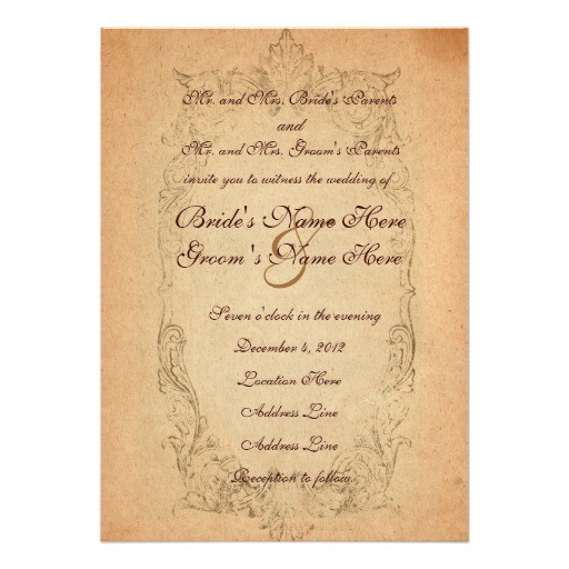 Parchment Paper for Wedding Invitations Antique Oval Parchment Wedding Invitation Zazzle