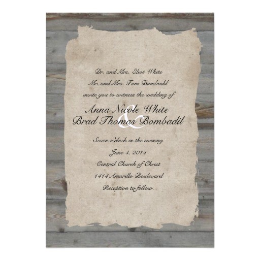 Parchment Paper for Wedding Invitations Parchment Wood Rustic Country Wedding Invitation Zazzle