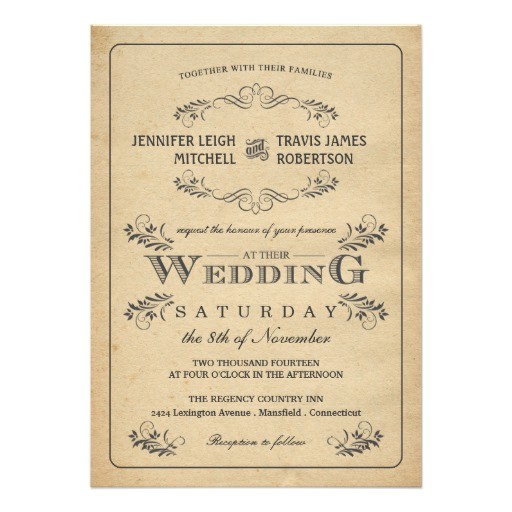 Parchment Paper for Wedding Invitations Vintage Flourish Parchment Wedding Invitations 13 Cm X 18