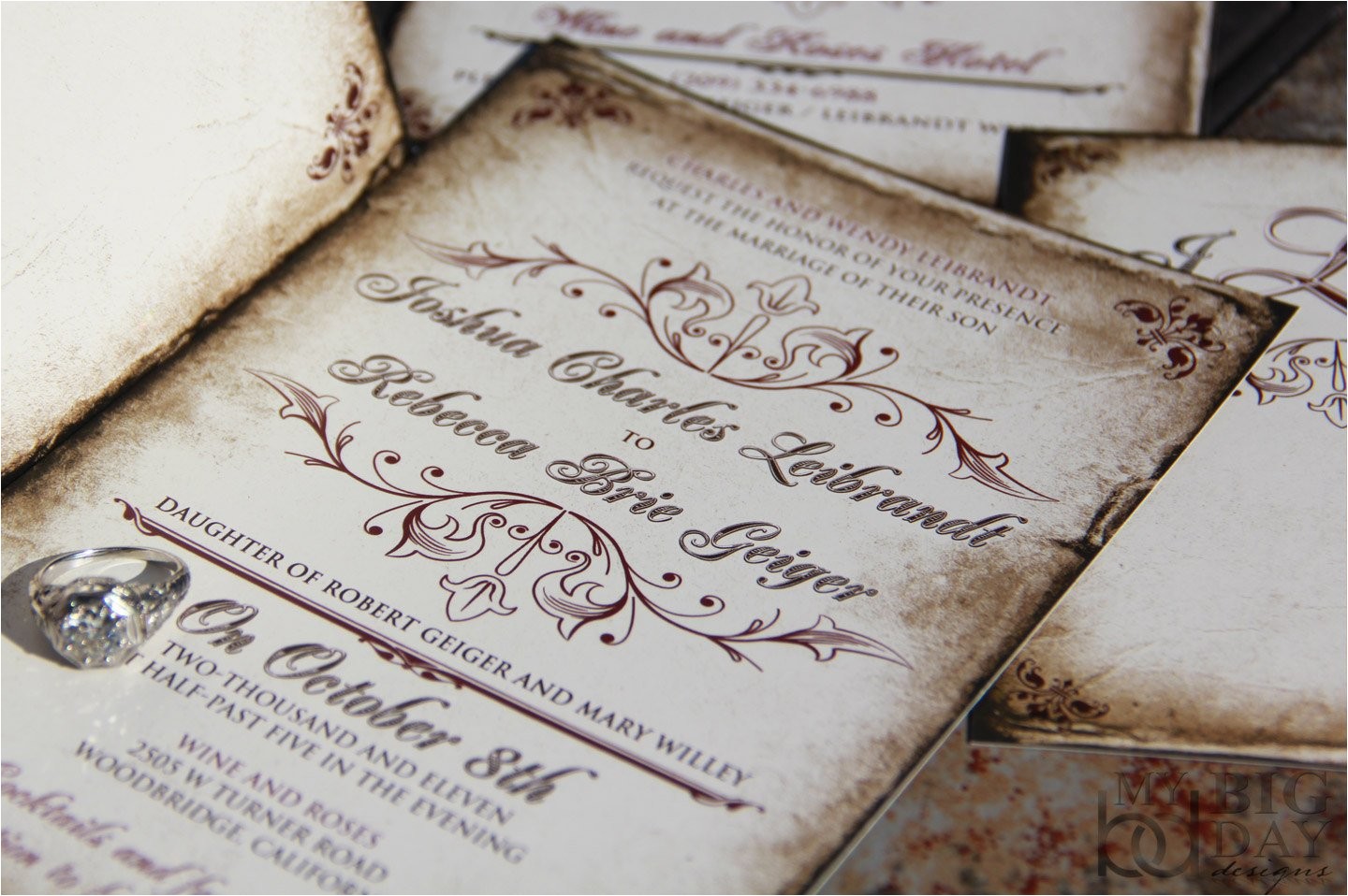 Parchment Paper for Wedding Invitations Vintage Parchment Wedding Invitations Classic Vintage