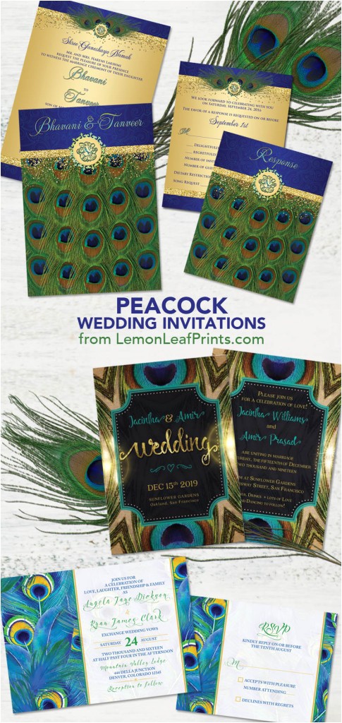 Peacock Wedding Invitation Sets Party Simplicity Peacock Wedding Invitation Sets Party