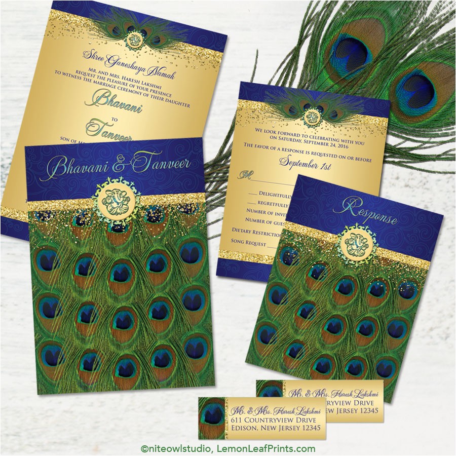 Peacock Wedding Invitation Sets Party Simplicity Peacock Wedding Invitation Sets Party