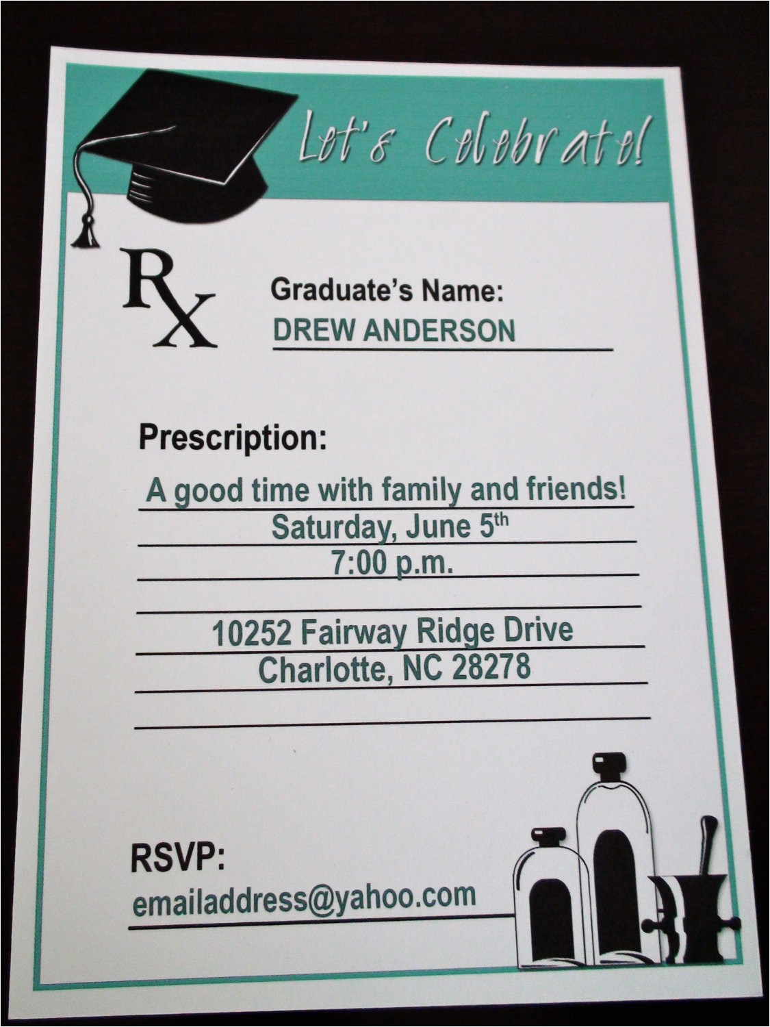 Pharmacy Graduation Party Invitations Pharmacy Graduation Party Invitation