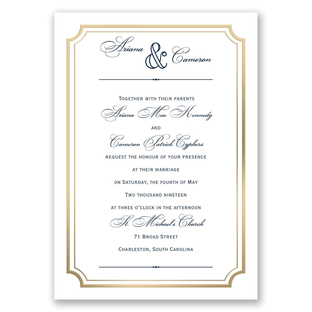 Picture Frame Wedding Invitations Gold Frame Invitation with Free Respond Postcard Ann 39 S