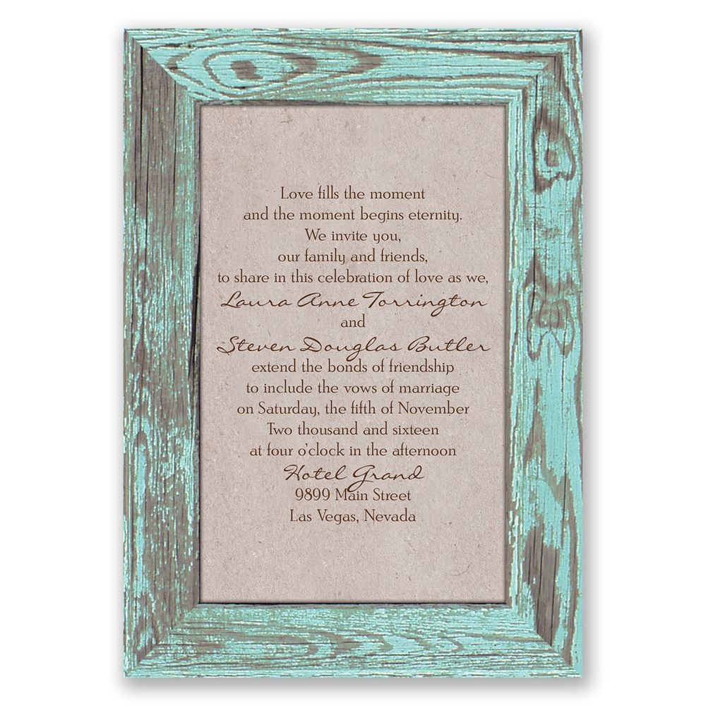 Picture Frame Wedding Invitations Rustic Frame Invitation Invitations by Dawn