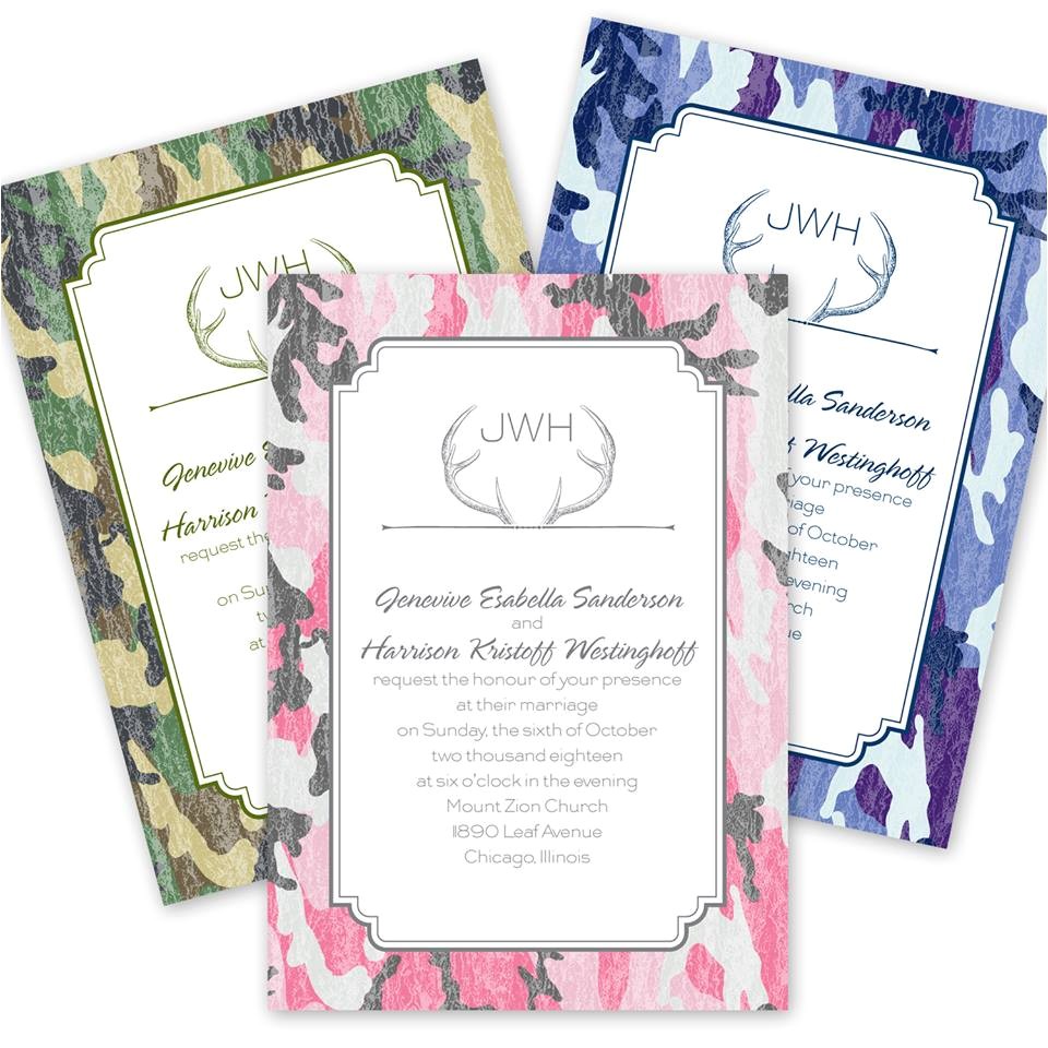 Pink Camouflage Wedding Invitations How to Use Camouflage In Your Wedding