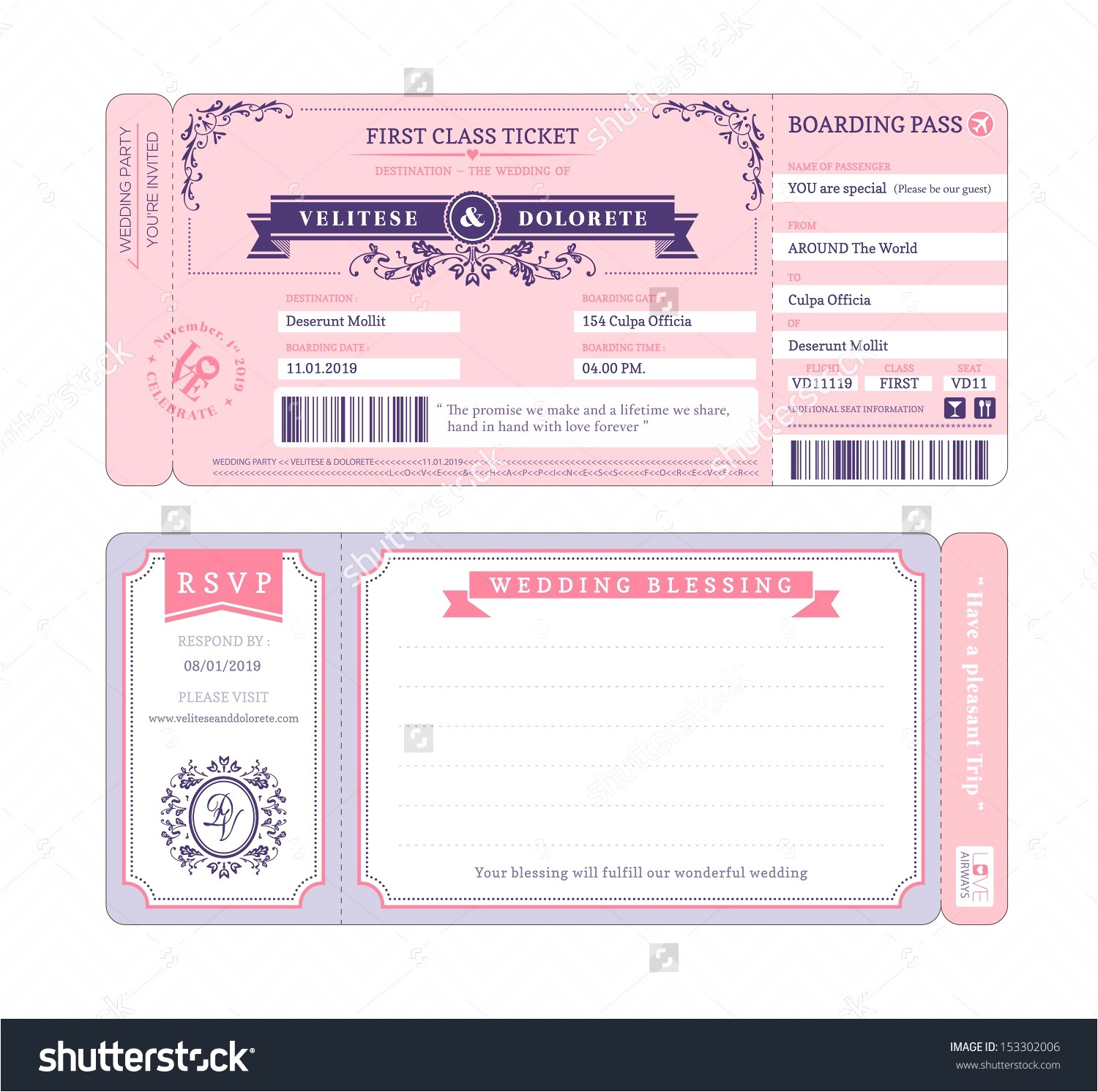 Plane Ticket Wedding Invitation Template Free Airline Ticket Invitation Example Mughals