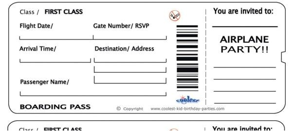 Plane Ticket Wedding Invitation Template Free Free Printable Airline Ticket Airline Ticket Invitation